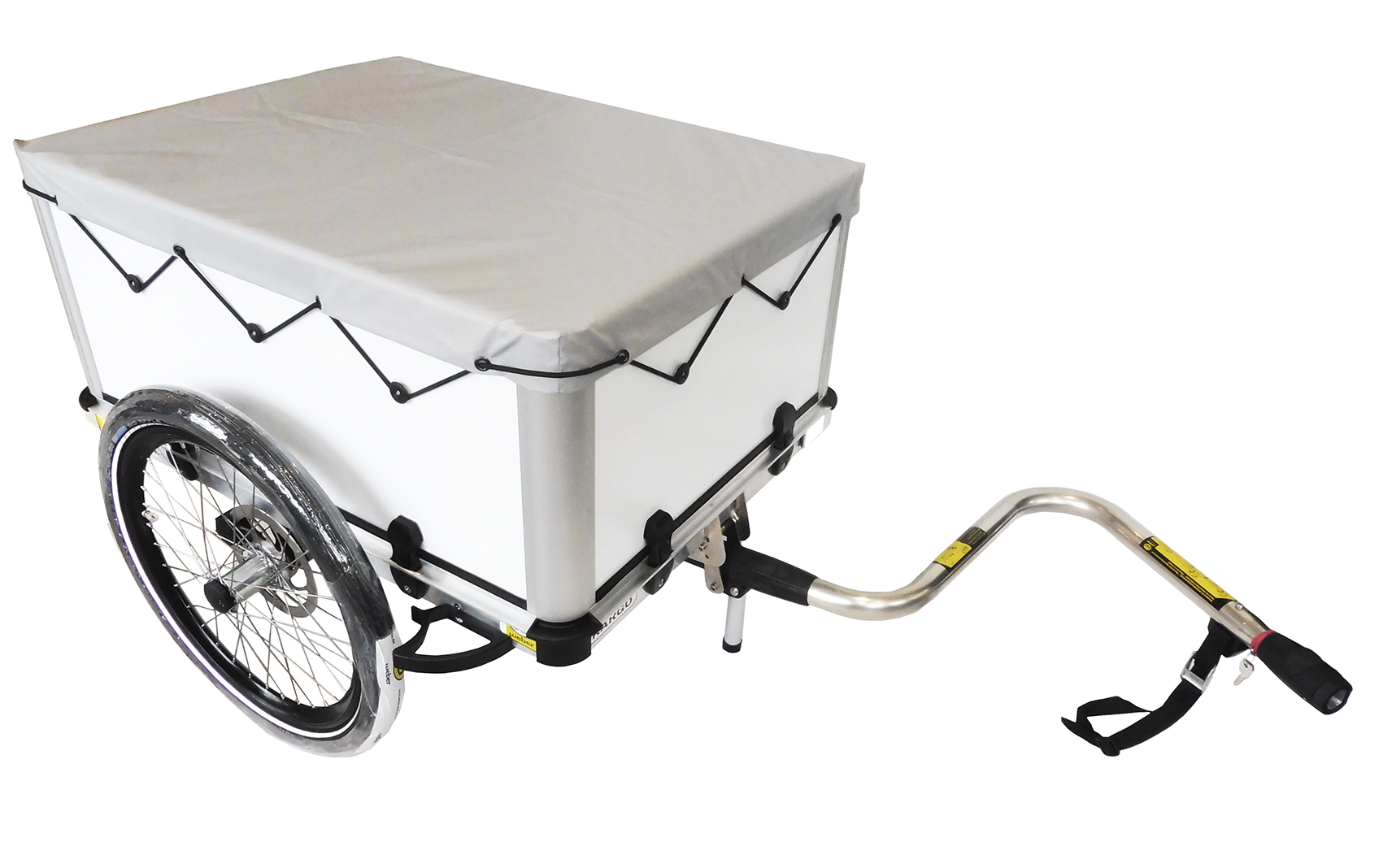 Fahrradanhänger Kargo Comfort weiß mit Handdeichselfunktion