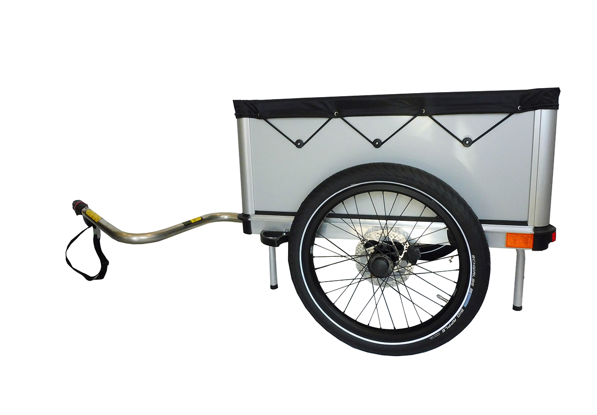 Fahrradanhänger Kargo Flex alusilber/grau - ohne Handdeichselfunktion