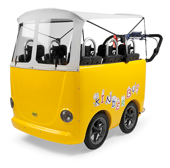 WEBER Kinderbus Krippenwagen 6 Sitzer Elektrisch - Vorführermodell gelb