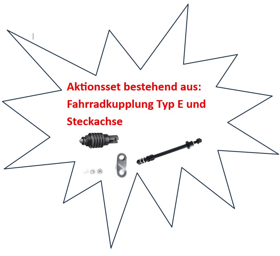 Aktionsset Fahrradkupplung Typ E und Steckachse nach Wahl